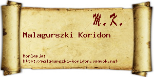 Malagurszki Koridon névjegykártya